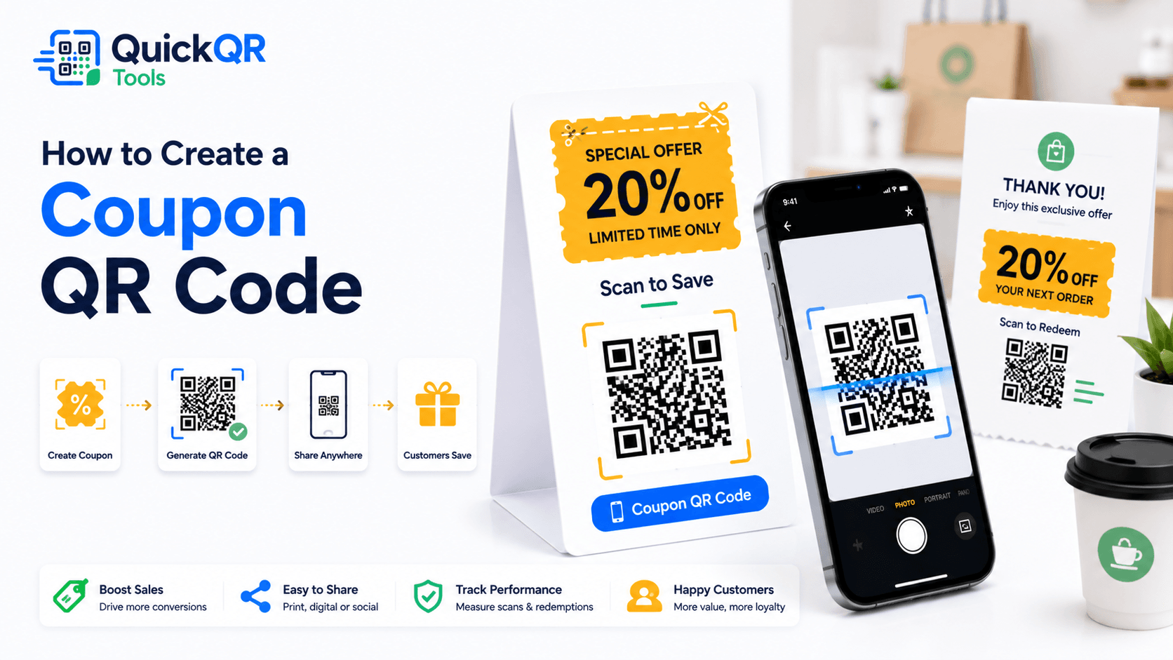 How to create a coupon QR code with QuickQR Tools