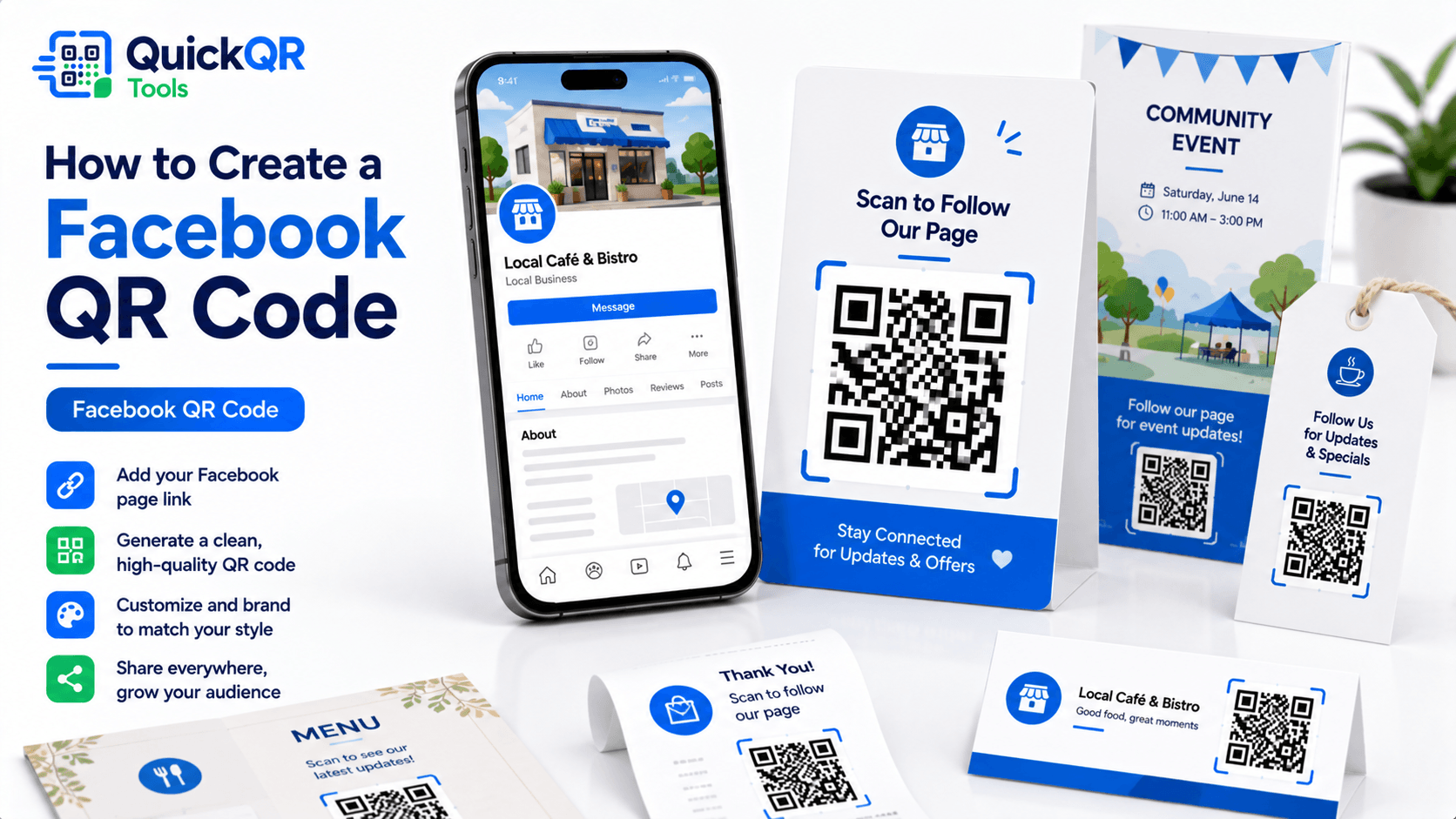 How to create a Facebook QR code with QuickQR Tools