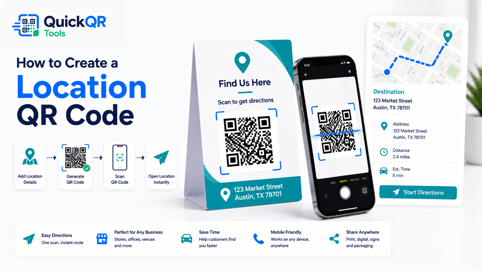 How to create a location QR code with QuickQR Tools
