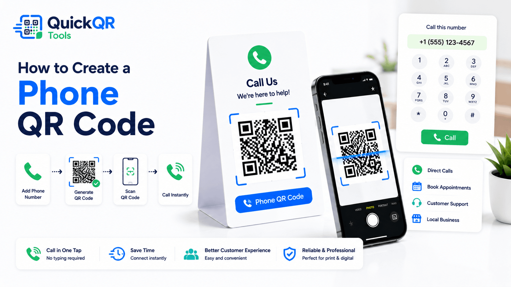 How to create a phone QR code with QuickQR Tools