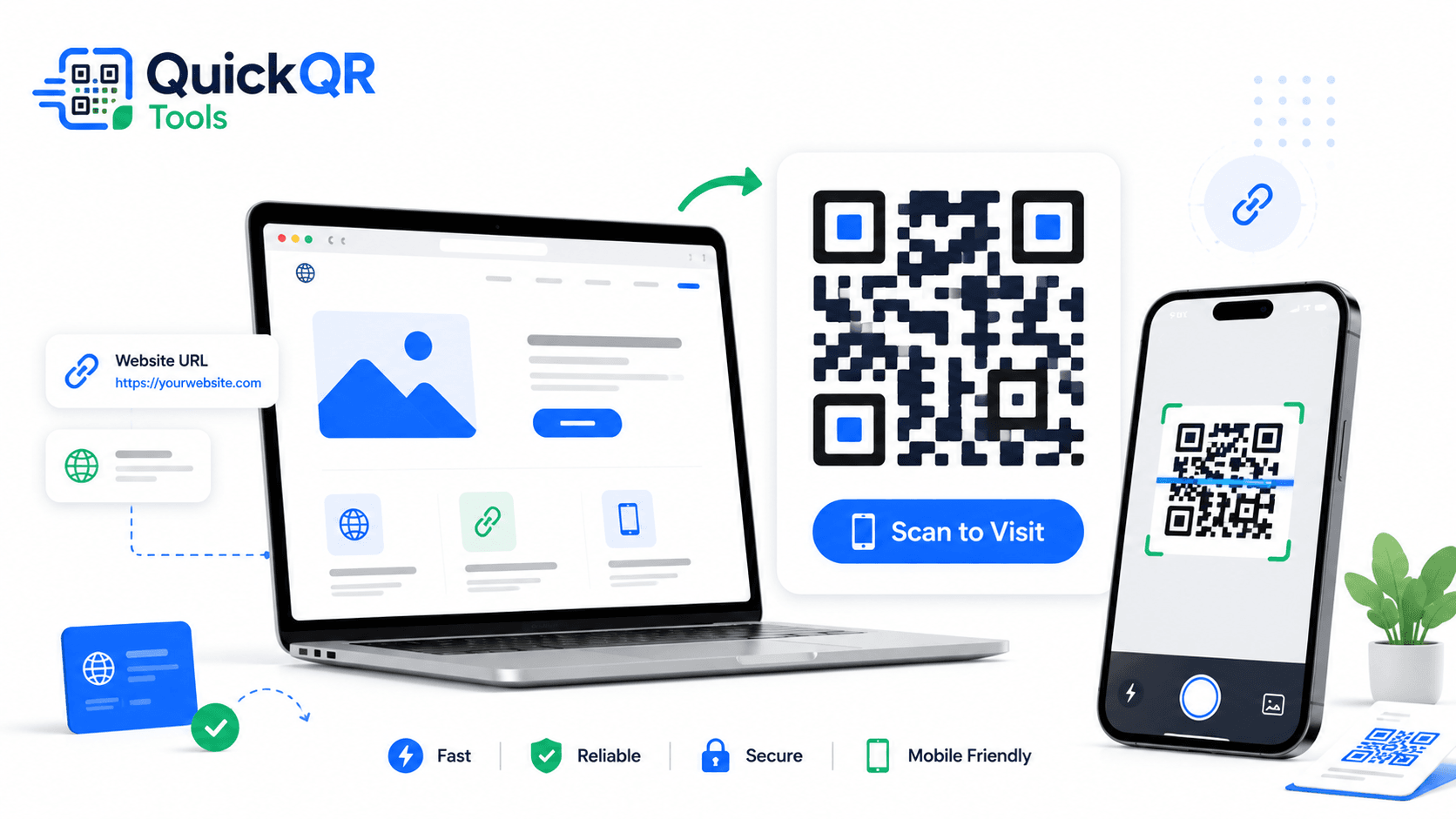 How to create a QR code for a website with QuickQR Tools