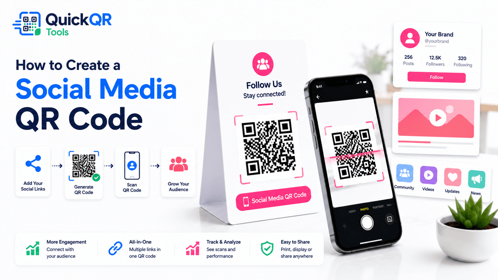How to create a social media QR code with QuickQR Tools