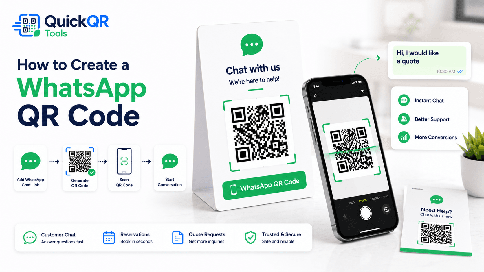 How to create a WhatsApp QR code with QuickQR Tools