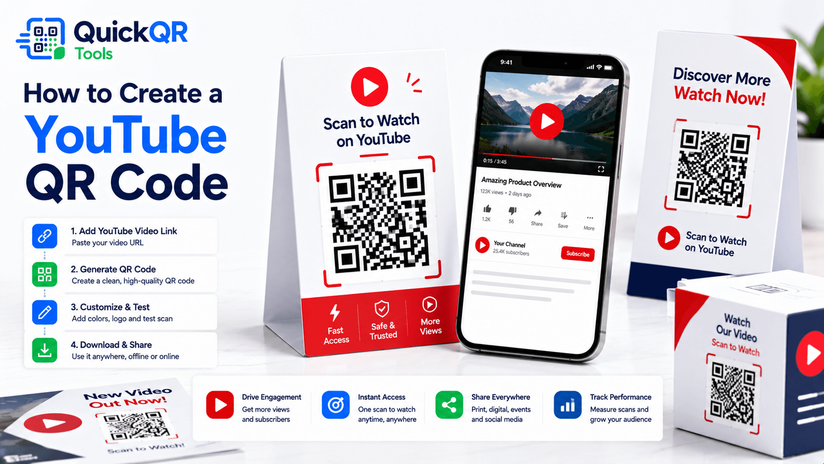 How to create a YouTube QR code with QuickQR Tools