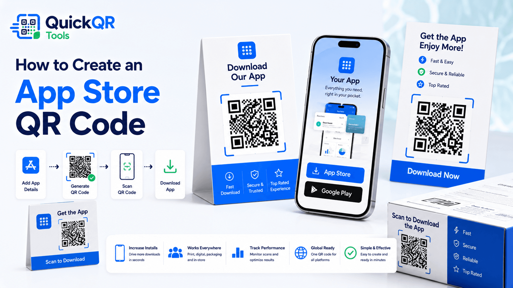 How to create an app store QR code with QuickQR Tools