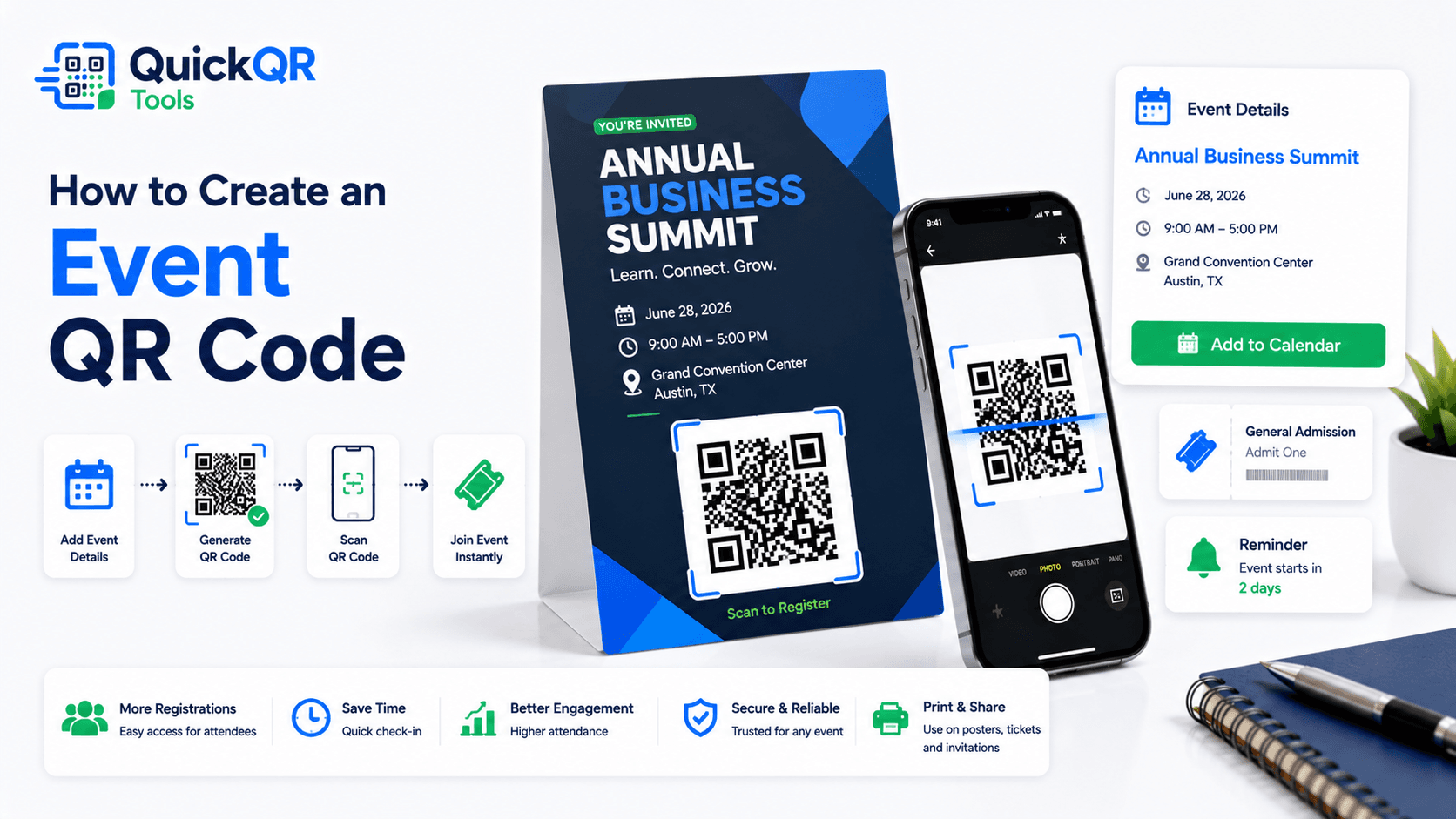 How to create an event QR code with QuickQR Tools