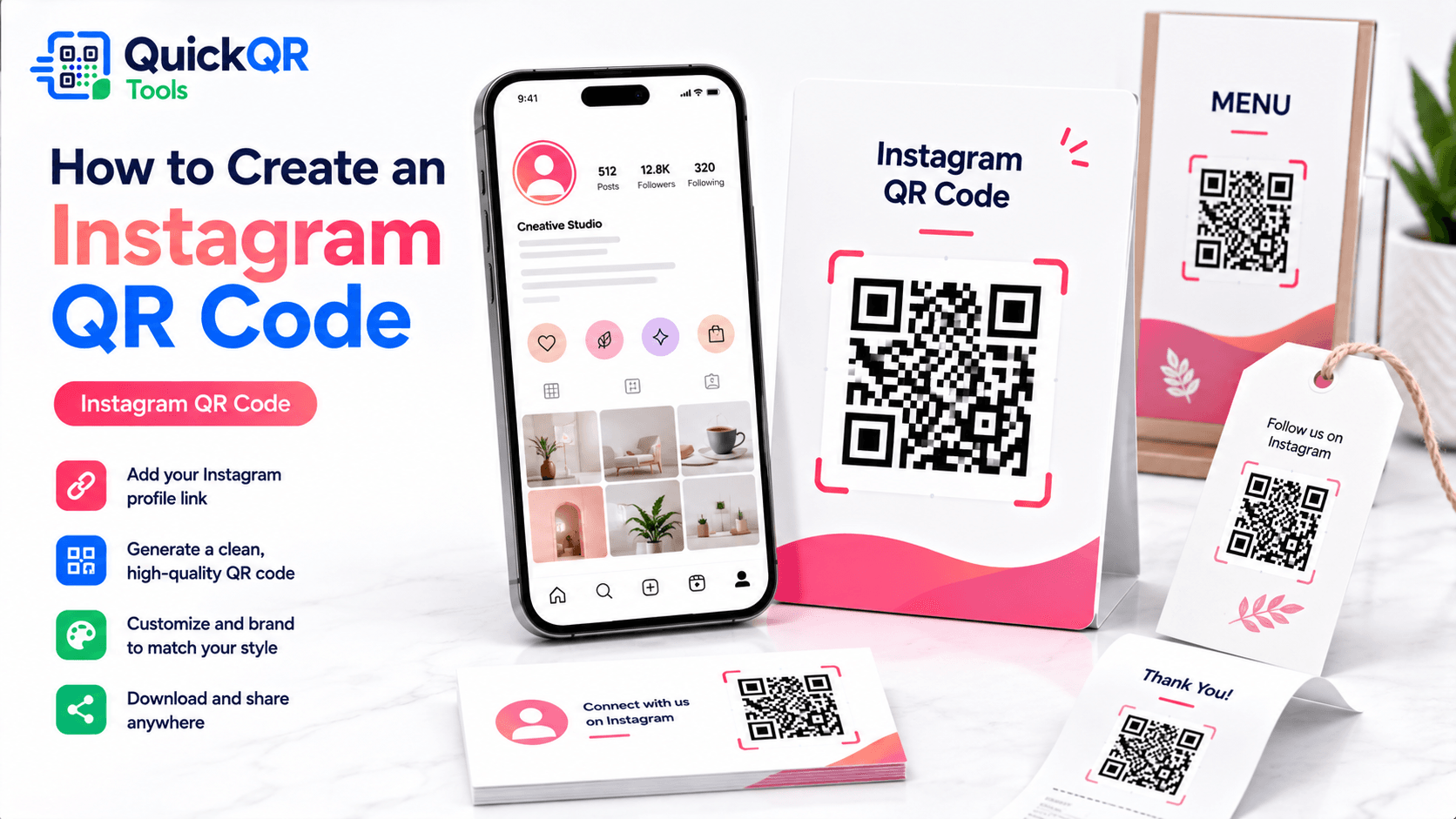 How to create an Instagram QR code with QuickQR Tools