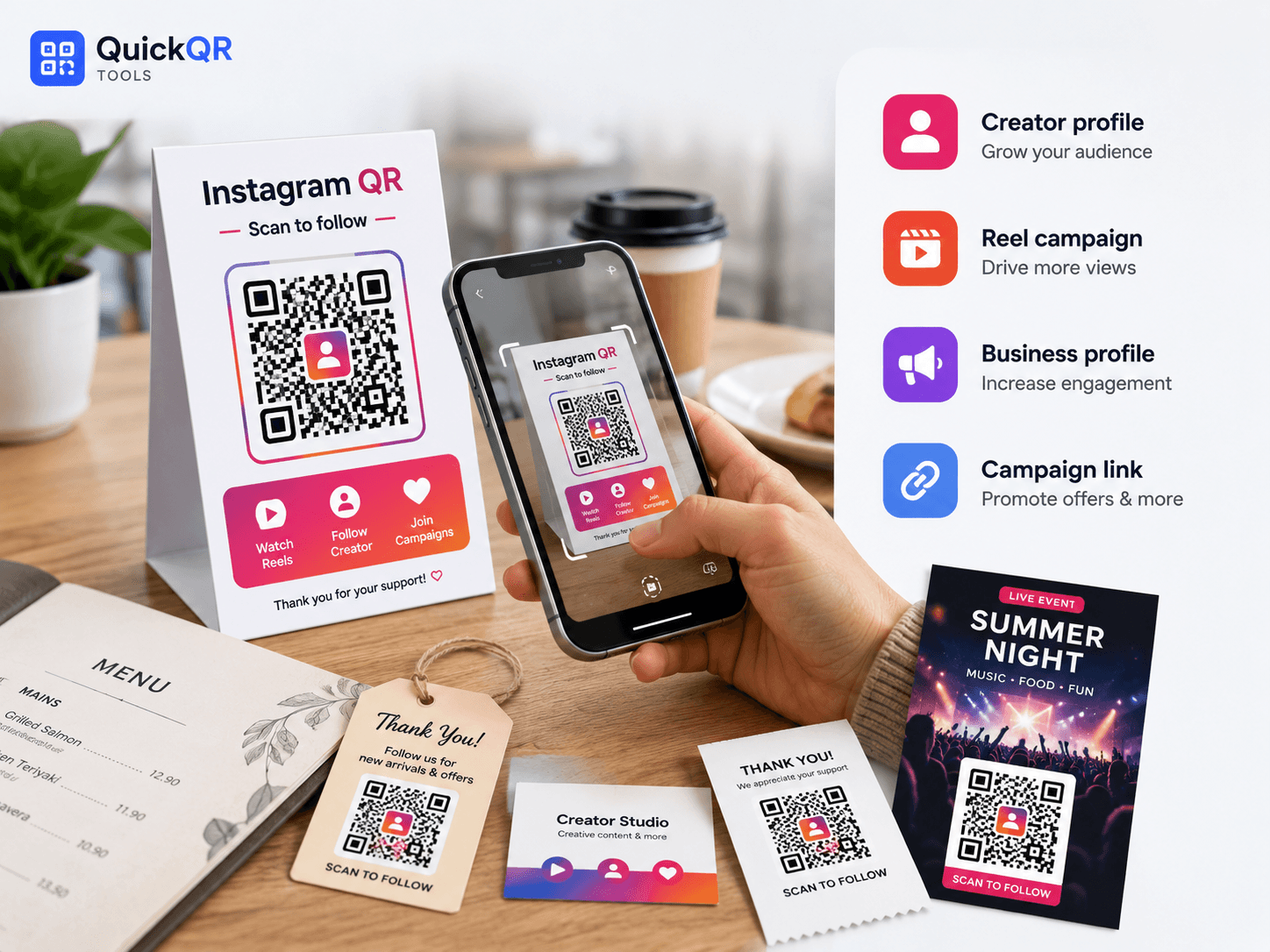 instagram qr code generator for creators restaurants and business campaigns