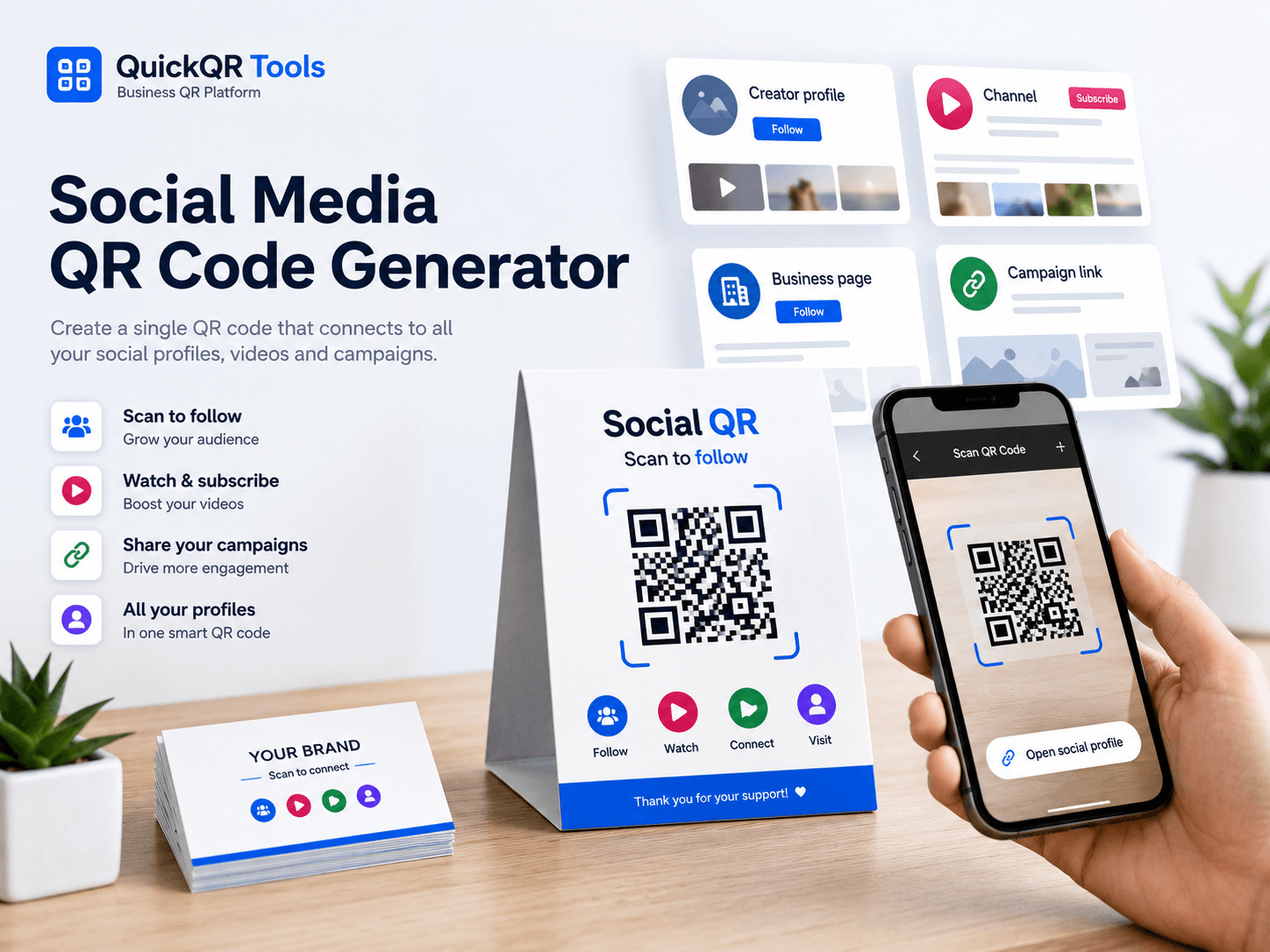 social media qr code generator for business profiles creators and campaigns