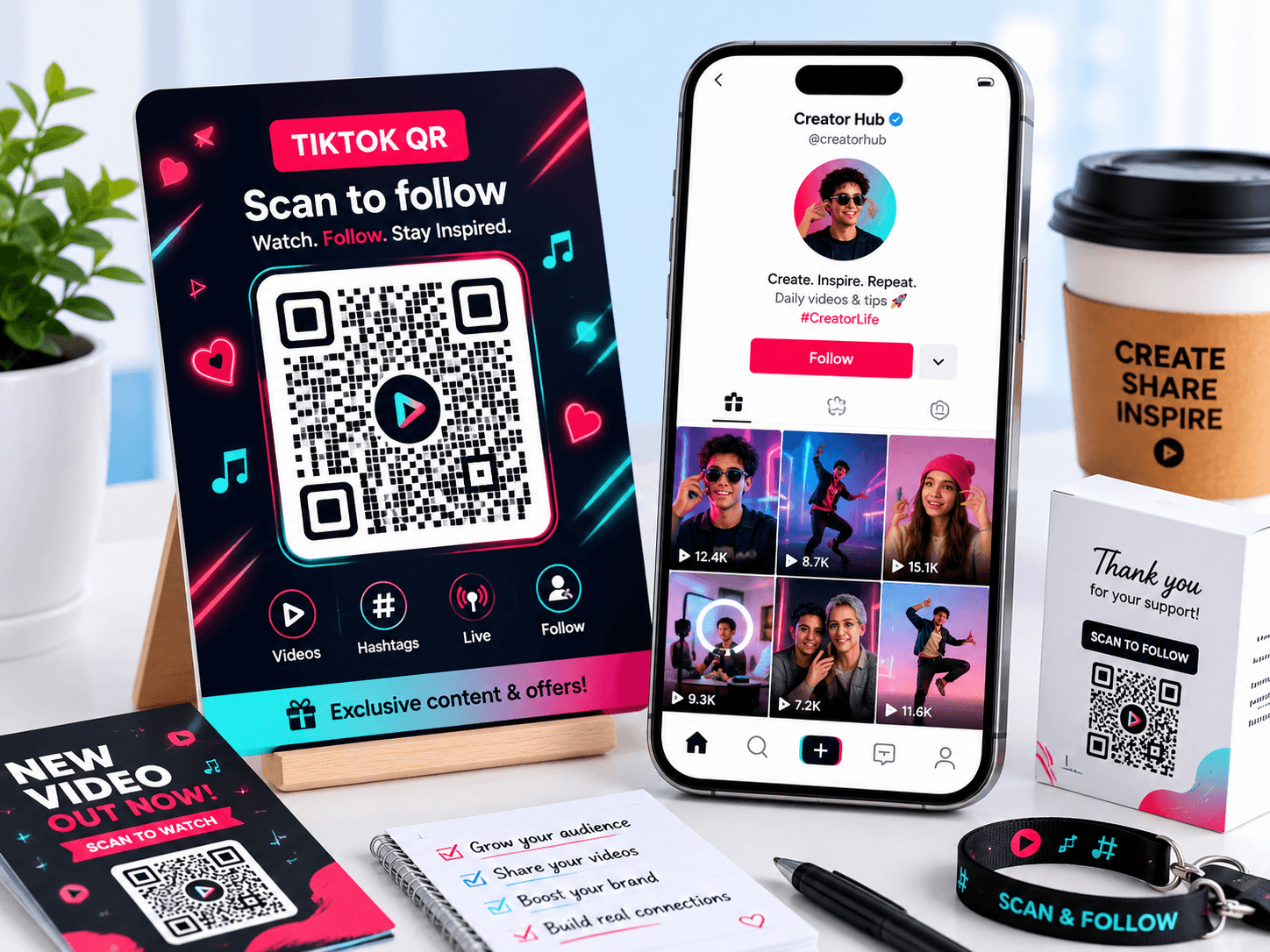 tiktok qr code generator for creators videos hashtags and business campaigns