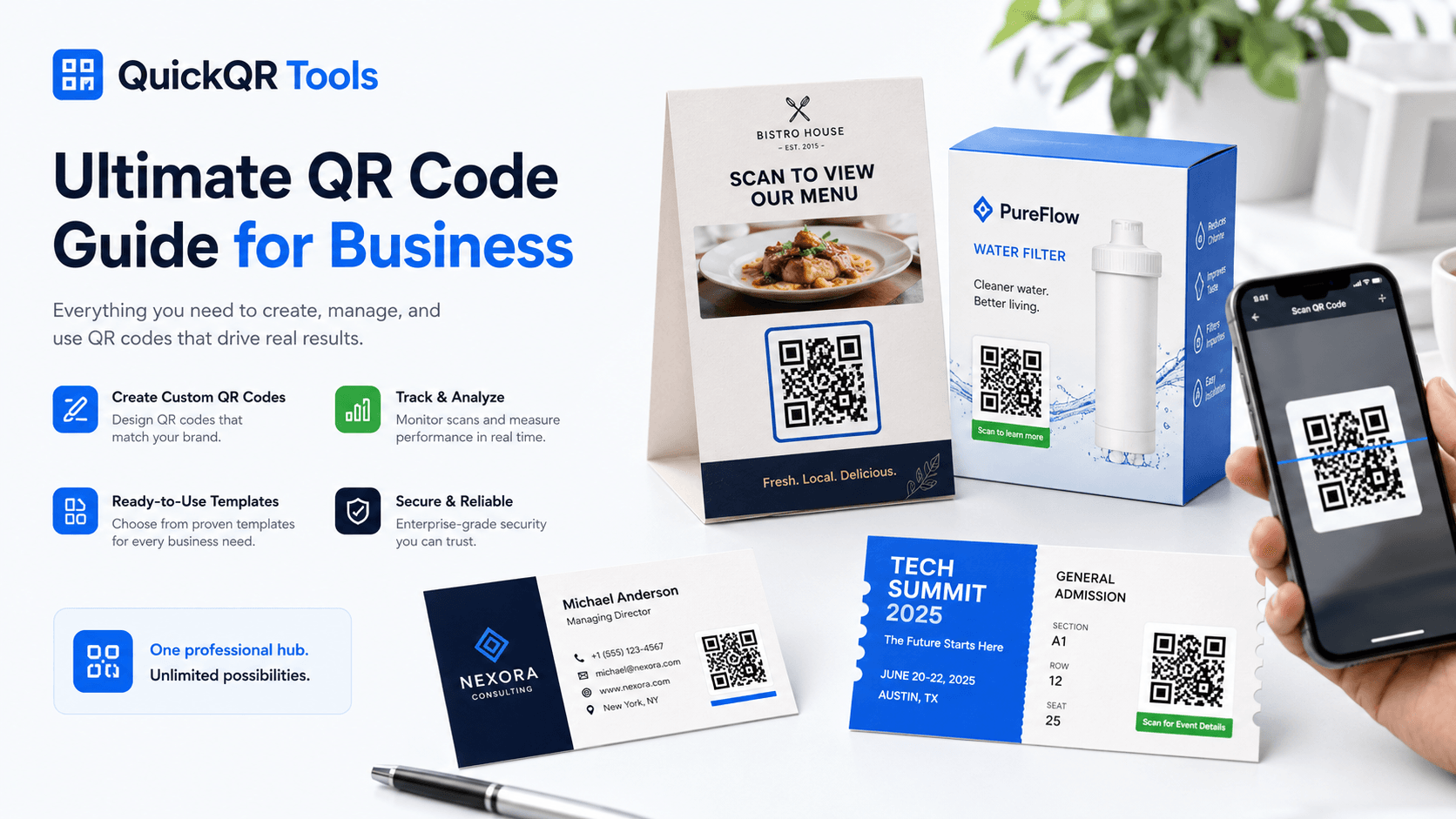 qr code guide for business use cases by QuickQR Tools