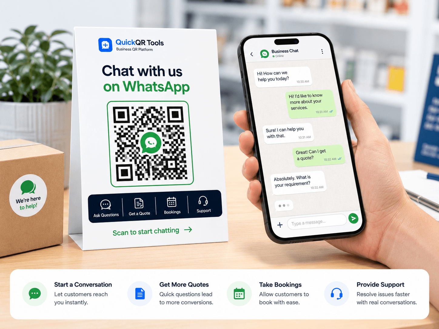 whatsapp qr code generator for customer chat and business support