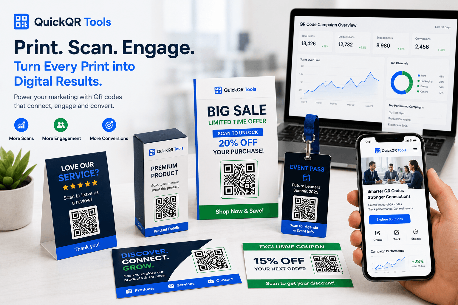 QR codes for marketing campaigns flyers packaging events coupons and scan testing